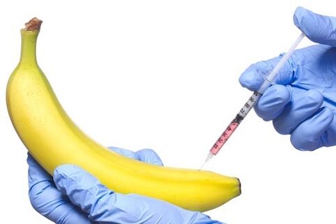 зголемување на пенисот за инјектирање на пример на банана